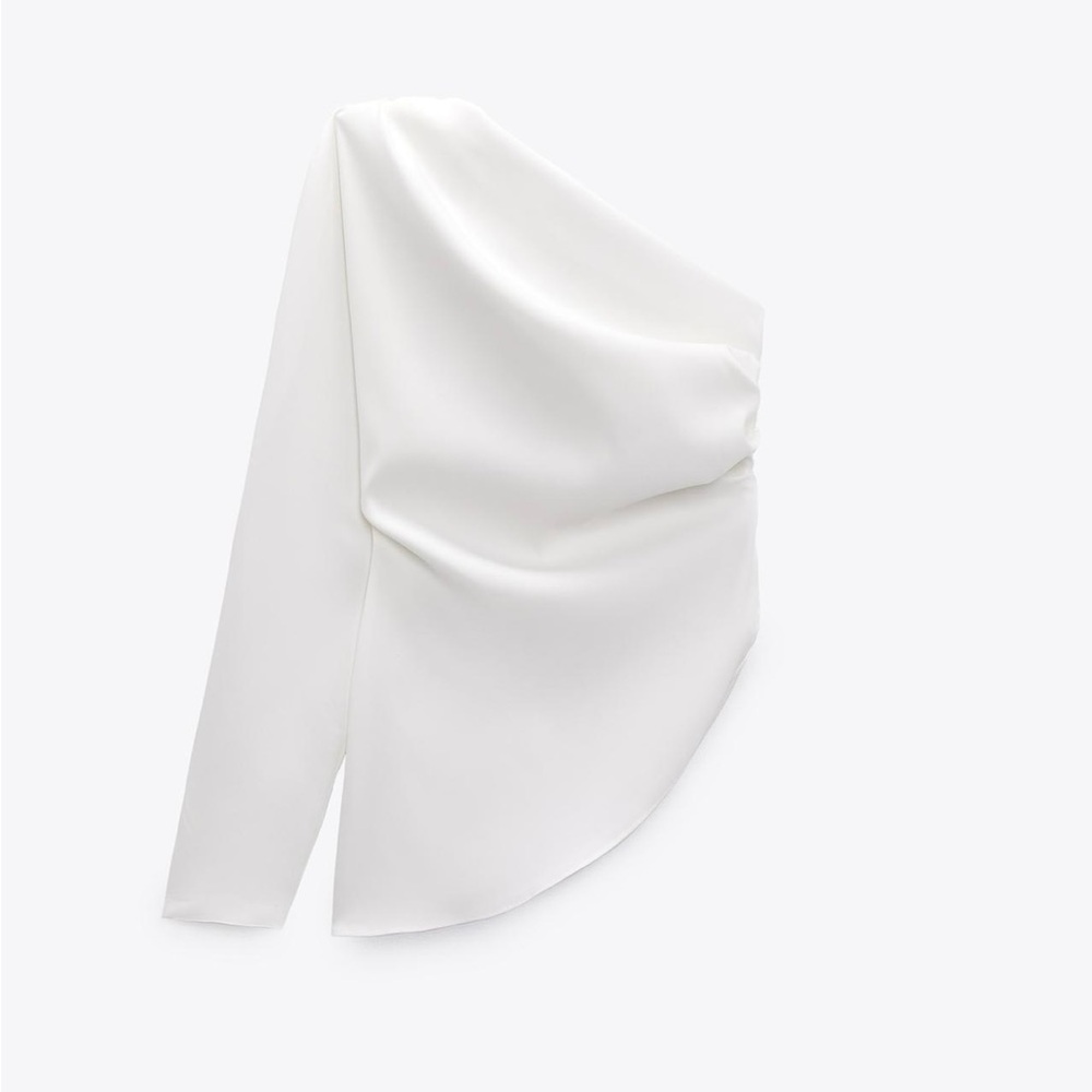 Zara Cream Draped Top